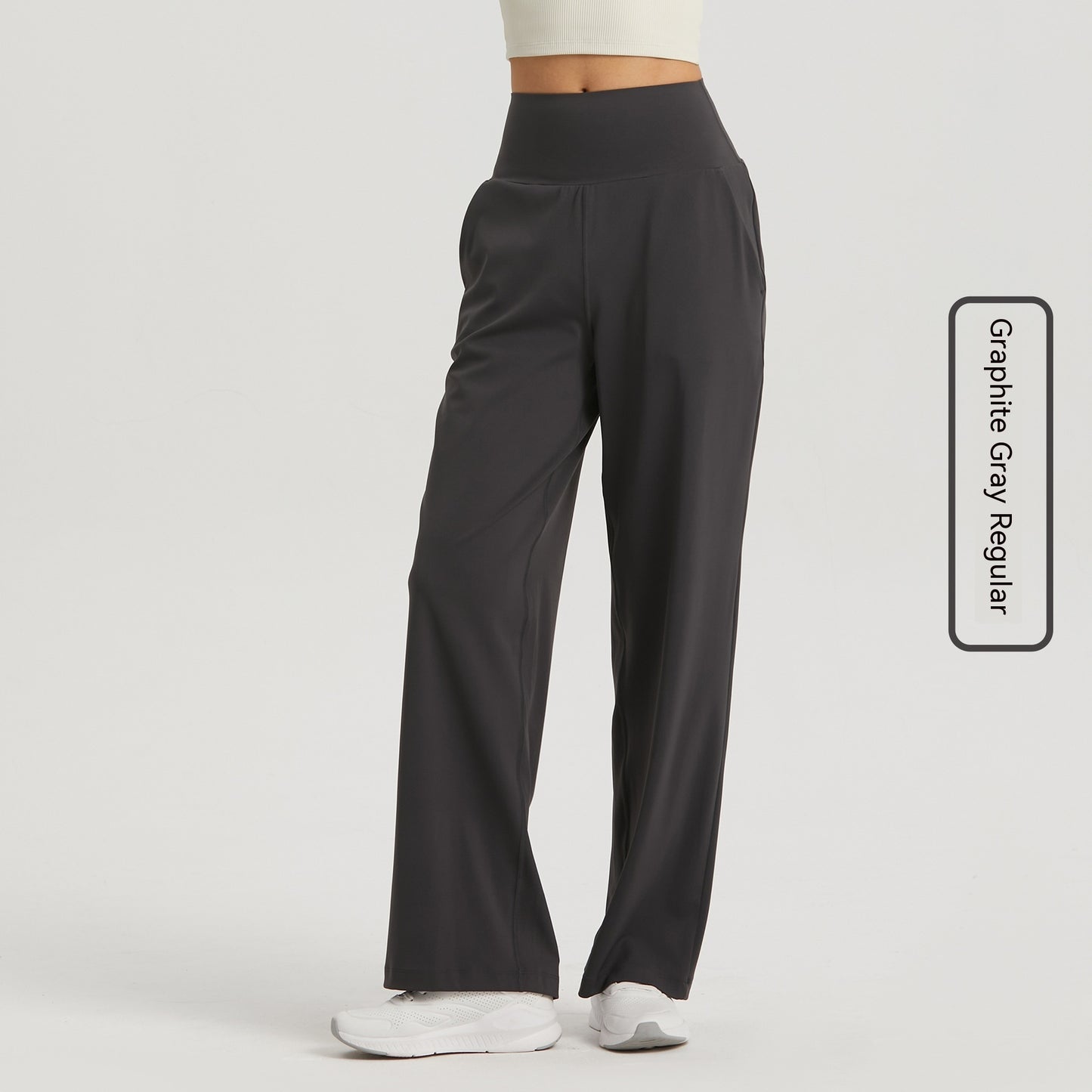 High Waist Hip Lift Yoga Wide-leg Pants Draping Slim Straight Breathable Sweat Absorbing Casual Sports Pants