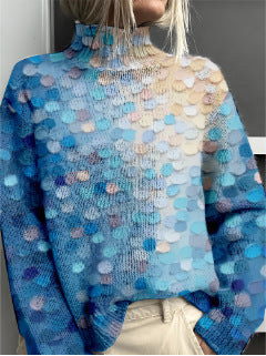 Dameuldtrøje Mode Personlighed Rullekrave Sweater