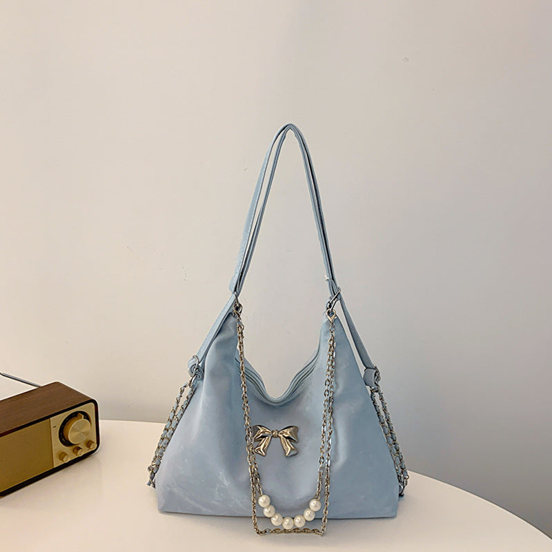 Niche Commuter Pearl Chain One Shoulder Bag Women's All-match Shoulder Tote Bag