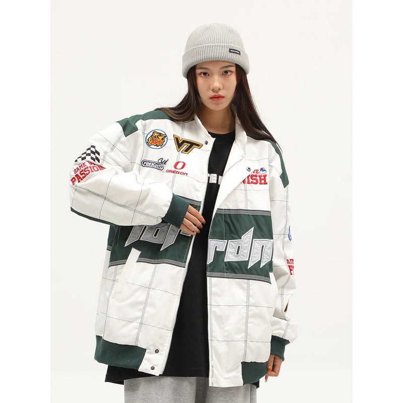Retro Racing Suit Jacket Men's And Women's Baseball Uniform