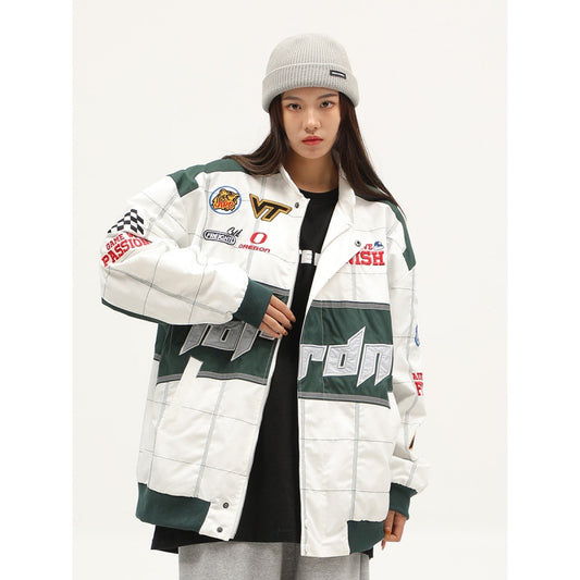 Retro Racing Suit Jacket Men's And Women's Baseball Uniform