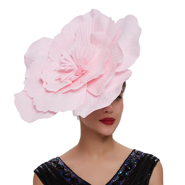 Red Flower Hair Hoop Hat Headwear