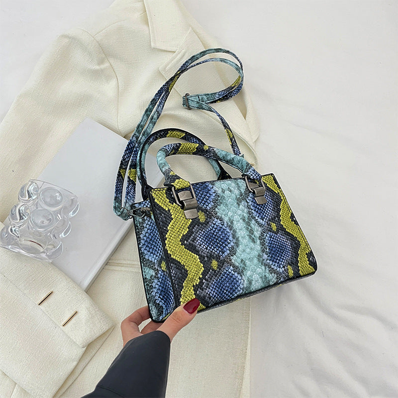 Niche Design Crossbody Casual Crocodile-print Small Square Handbag