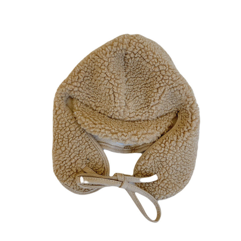 Fleece-lined Thickened Lamb Wool Earmuffs Hat