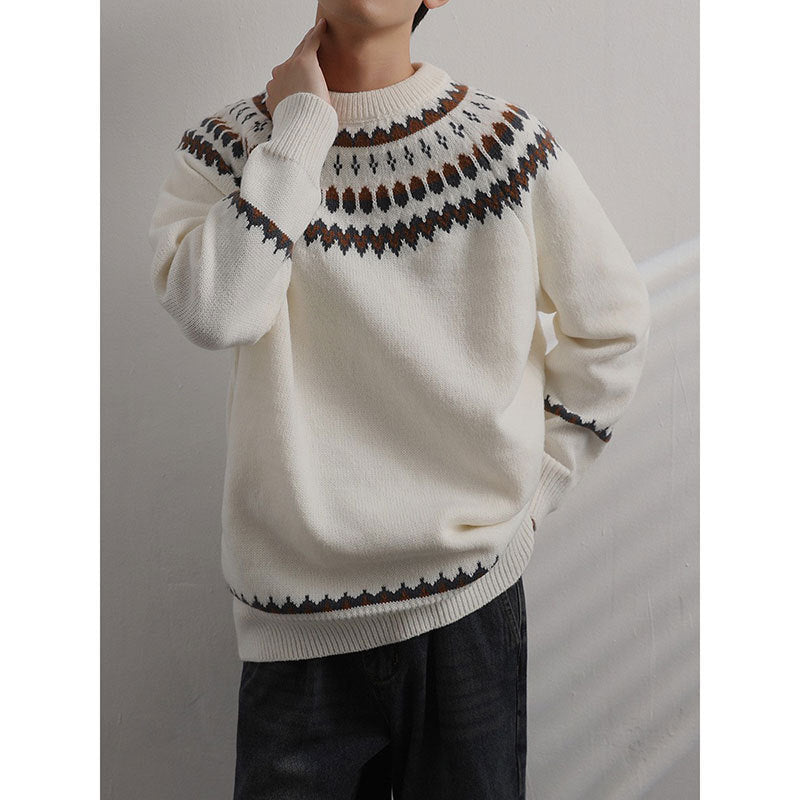 Loose-fitting Comfortable Sweater Men's Design Sense Nordic