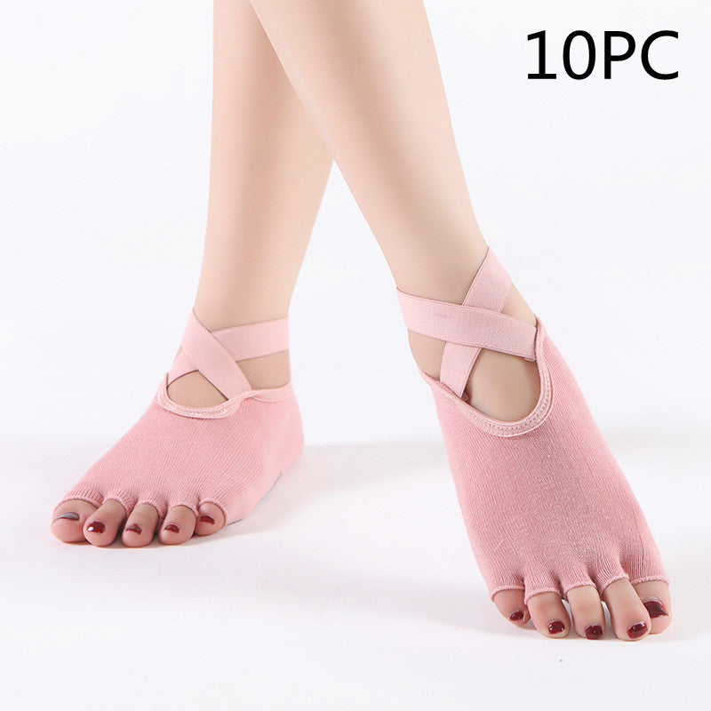 Women's Pure Cotton Five-finger Sports Non-slip Yoga Socks