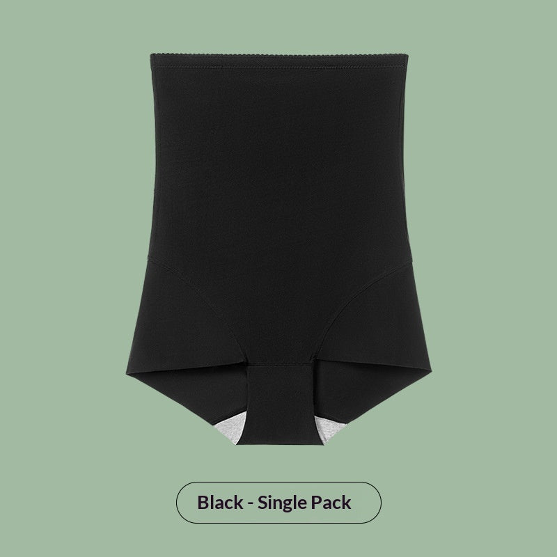 Ice Silk Plus-size High-waist Seamless Tummy-Control Panties Womens Underwear