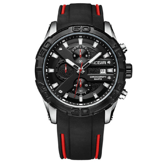 Multifunctional Chronograph Luminous Calendar Men's Watch Sport Quartz Watch