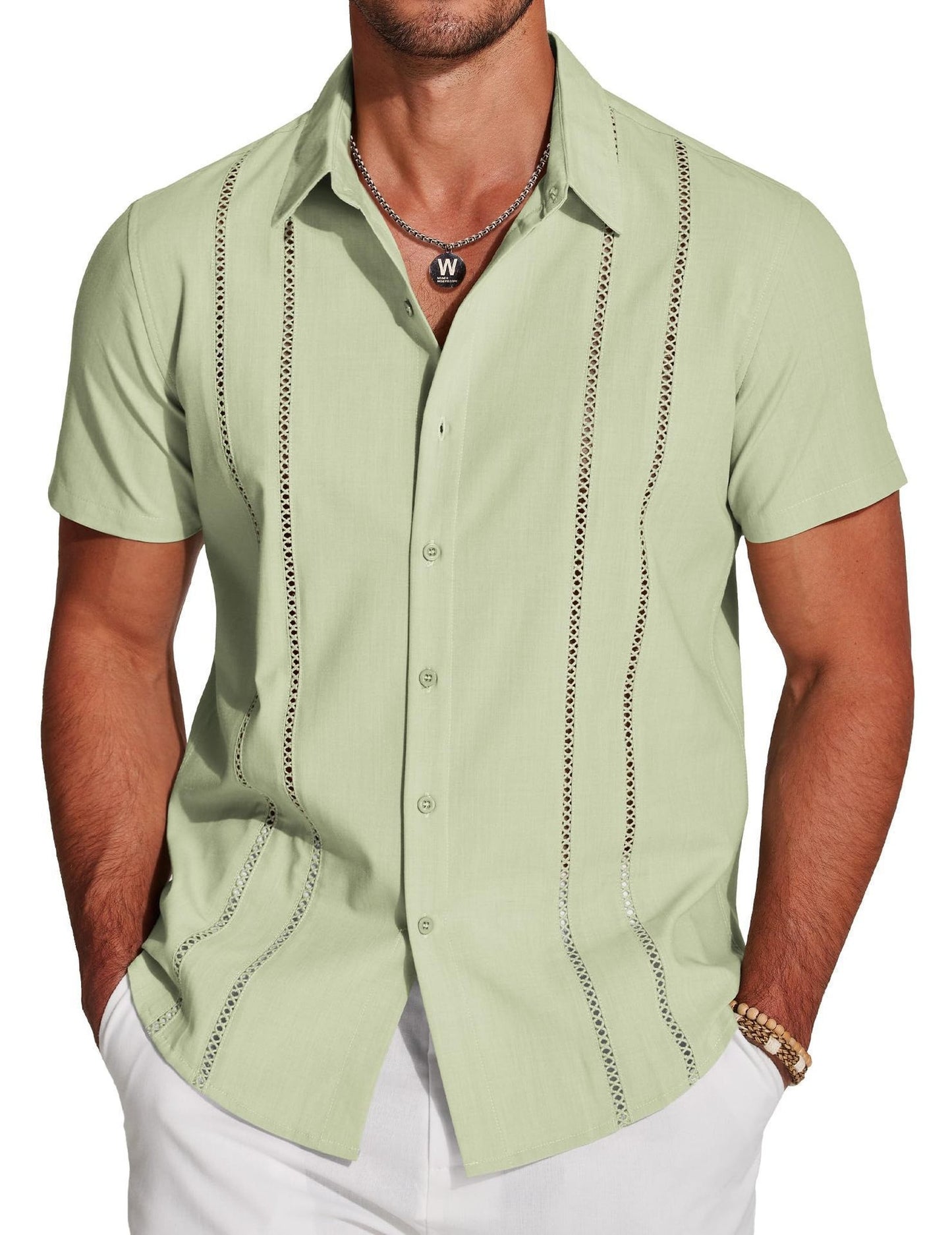Trendy Wild Hawaii Holiday Revers Herreskjorte