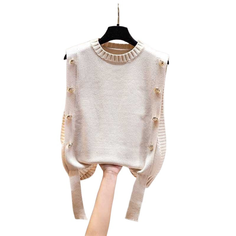 Knitted Loose Top Sweater Vest