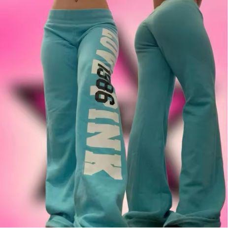 European And American-style Letter-printed Straight-leg Sweatpants
