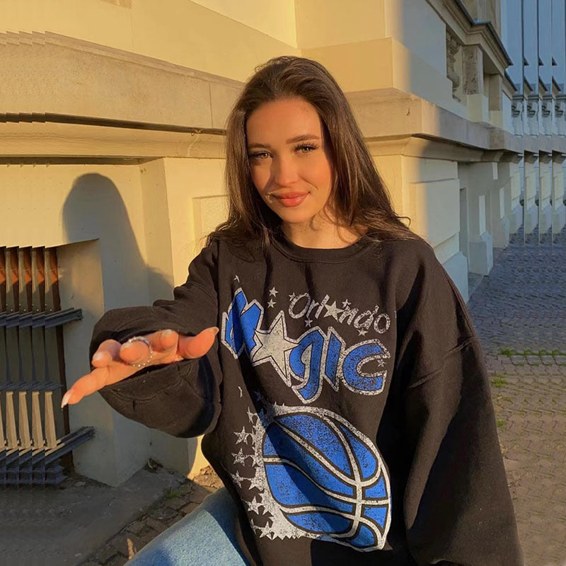 Women's Black Hooded Fleece Hooded Sweatshirt