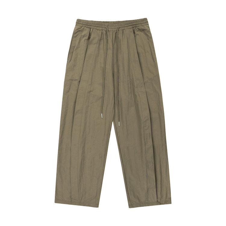 Stitching Embroidery Craft Retro Casual Sports Pants