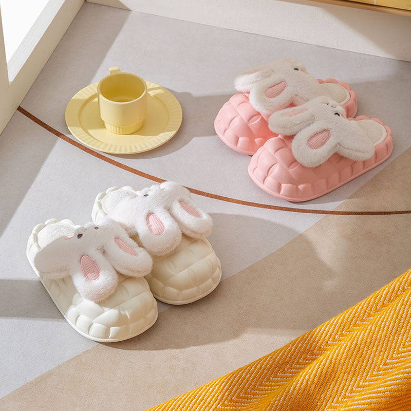 Cute Cartoon Bunny Couple Household Indoor Removable And Washable Slippers