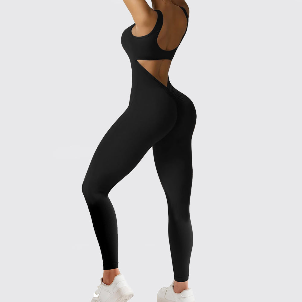 Kvinder Ærmeløs Flare Jumpsuit Fitness Yoga Lange Bukser