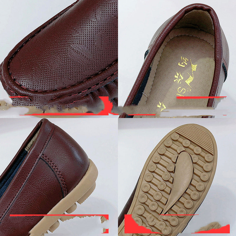 Beef Tendon Soft Bottom Working Flat Non-slip Maternity Shoes