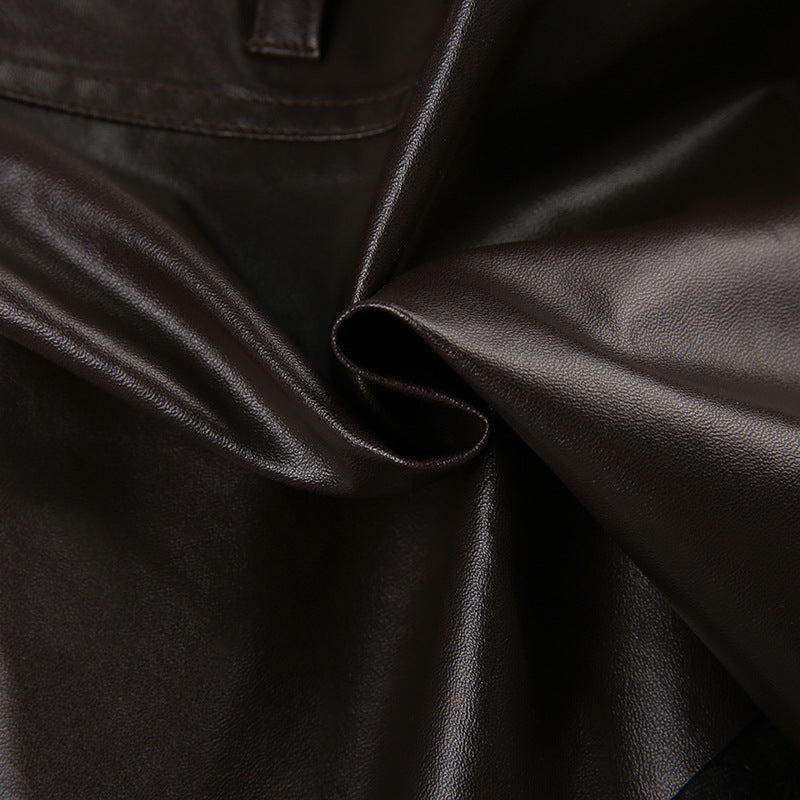 Retro Pocket Stitching A- Line Style Irregular With Personality Skirt
