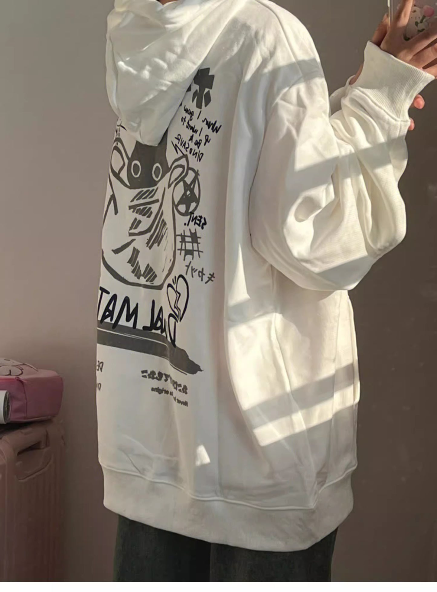 Cotton American Hiphop Fashion Brand Sweater Female Autumn And Winter Loose Korean Ins
