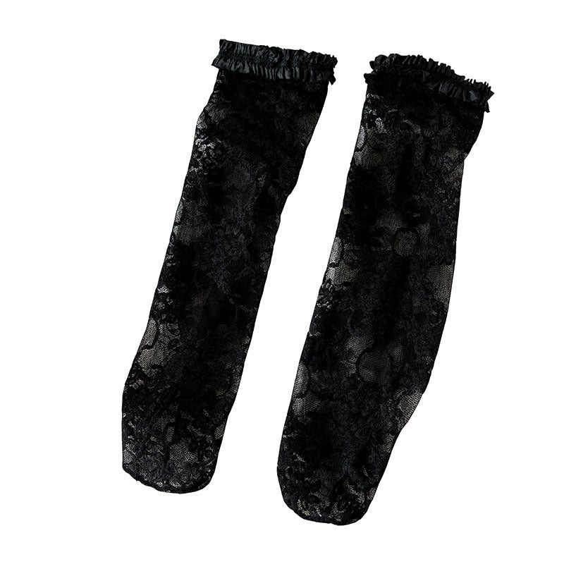 White Lolita Lace Socks Sweet Retro Calf Socks