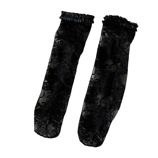 White Lolita Lace Socks Sweet Retro Calf Socks