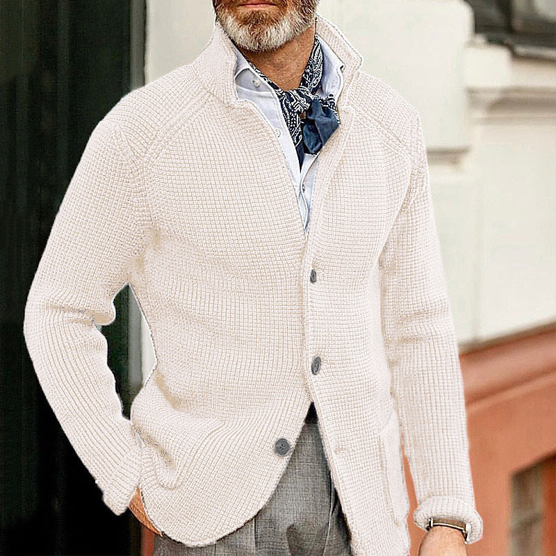 Casual Long Sleeve Solid Color Knitted Coat