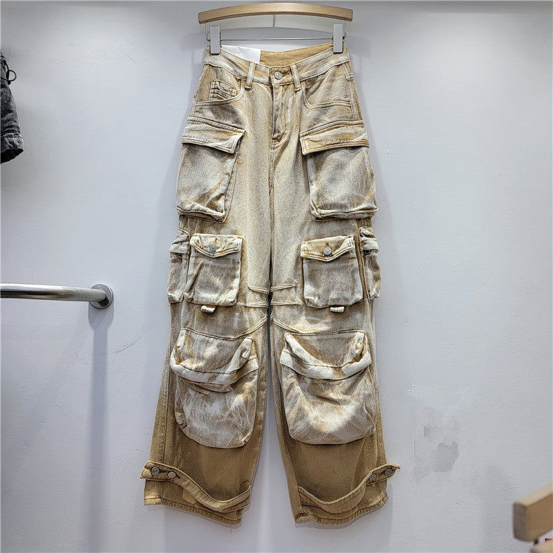 Workwear Paratrooper Casual Jeans Women's Fashion