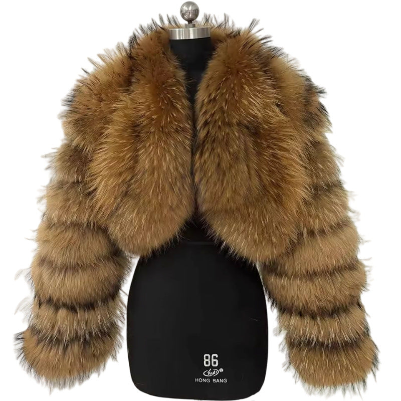 Short Stitching Winter Warm All-matching Top Jacket