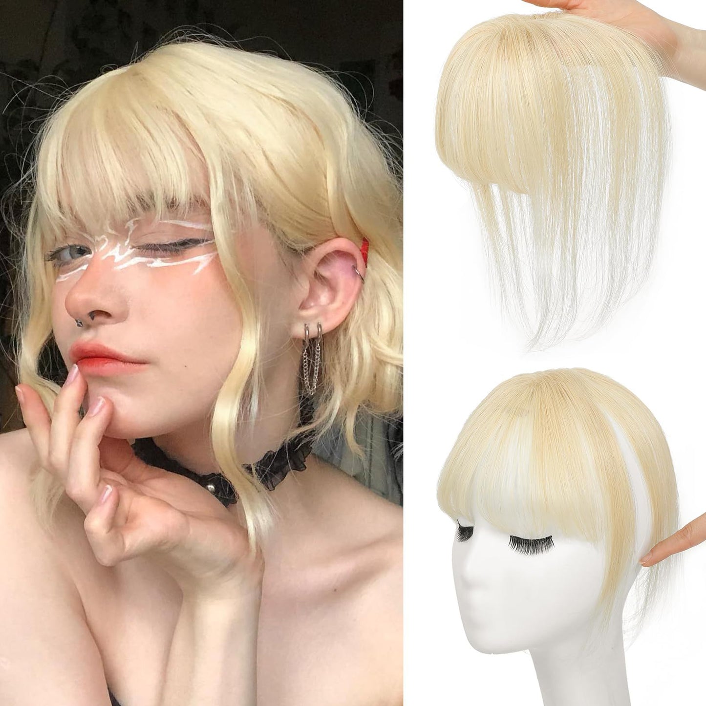 3D Wig Set Bangs Hand-woven Elegant
