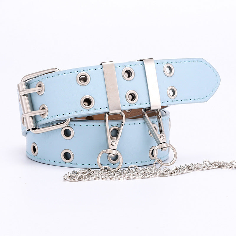 Double Breasted Waistband Hip-hop Chain Versatile