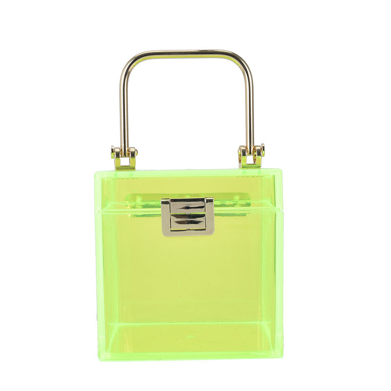 Transparent Box Personality Creative Ins Net Red Wild Chain Messenger Jelly Bag