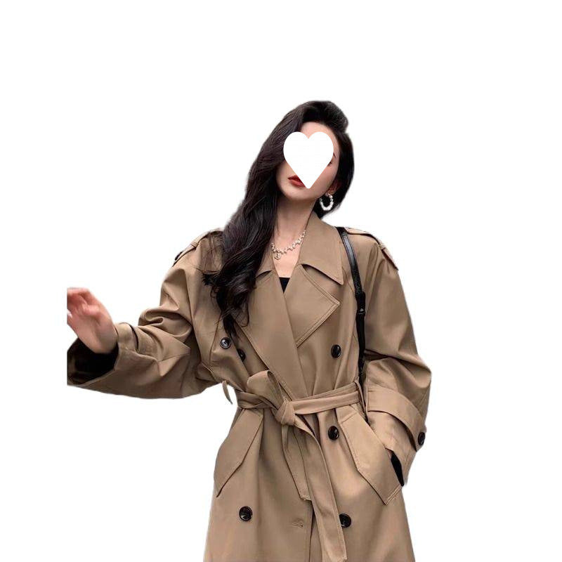 Petite Stylish Casual Outerwear Trench Coat