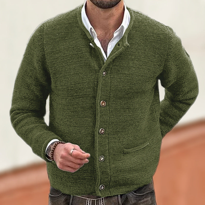 Knitted Cardigan Figure-flattering Long-sleeve Sweater