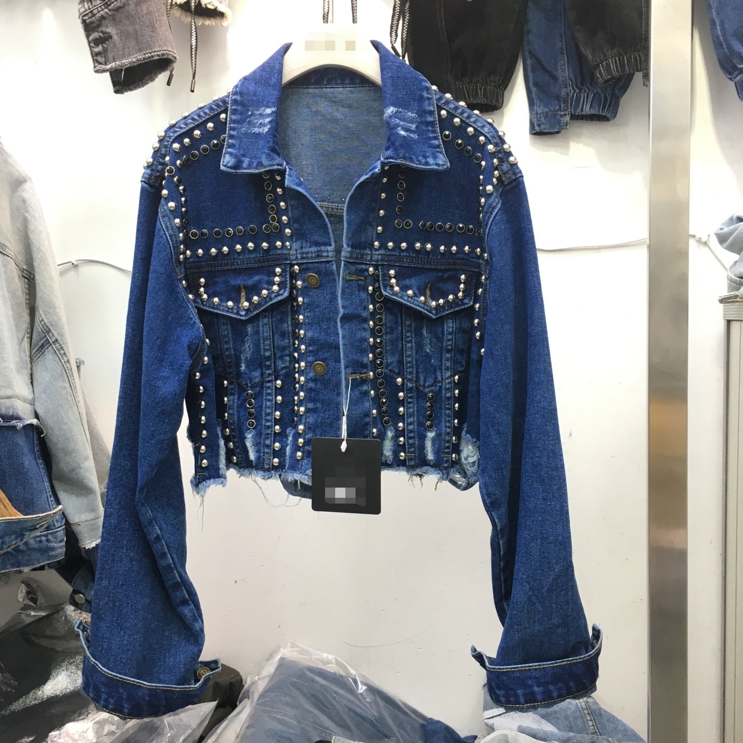 Heavy-duty Rivet-encrusted Denim Jacket