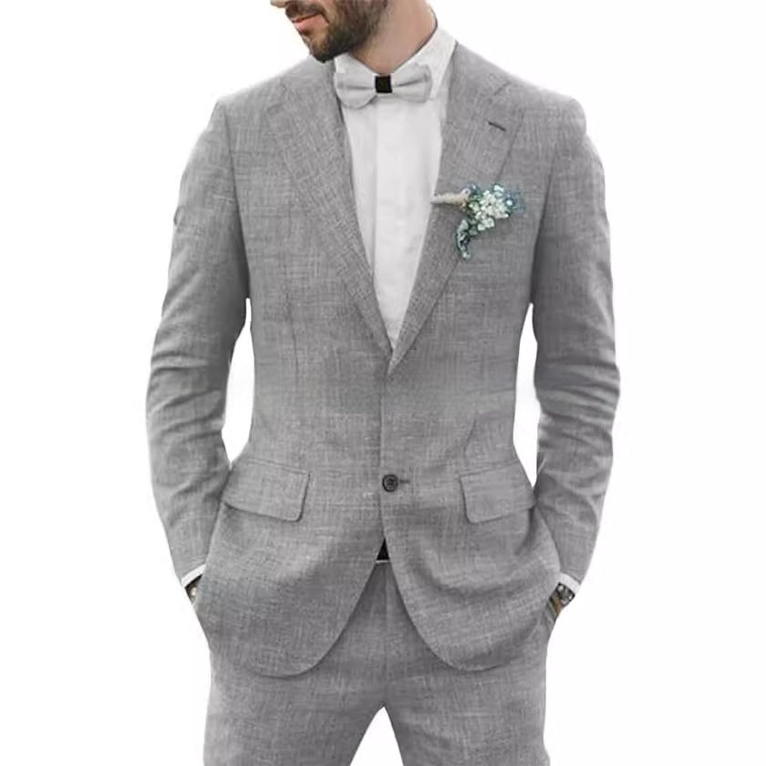 Men's Suit Linen Suit Wedding Party