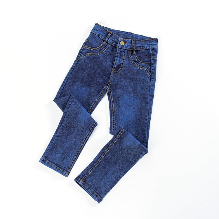 Drenge Flat Stretch Slim Lange Jeans