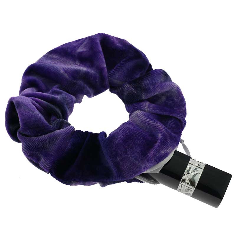 Gradient Color Diamond Velvet Large Intestine Ring Women