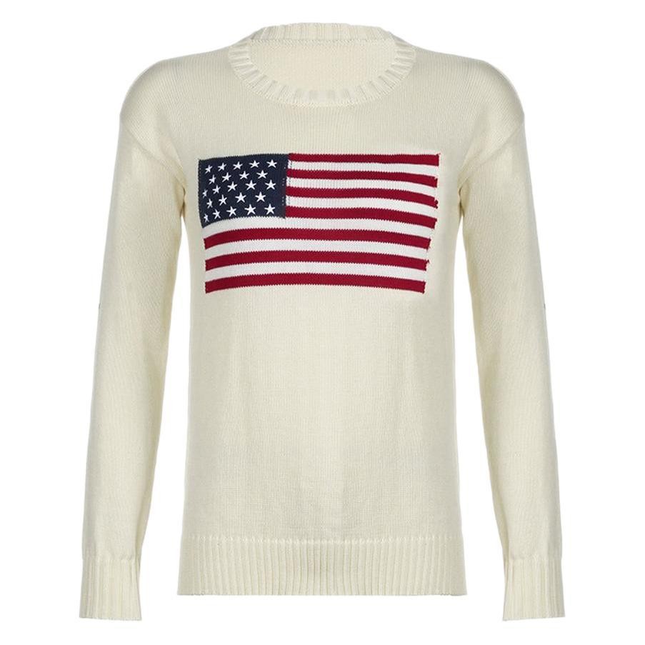 Women's Retro Long-sleeved Pullover Round Neck Sweater