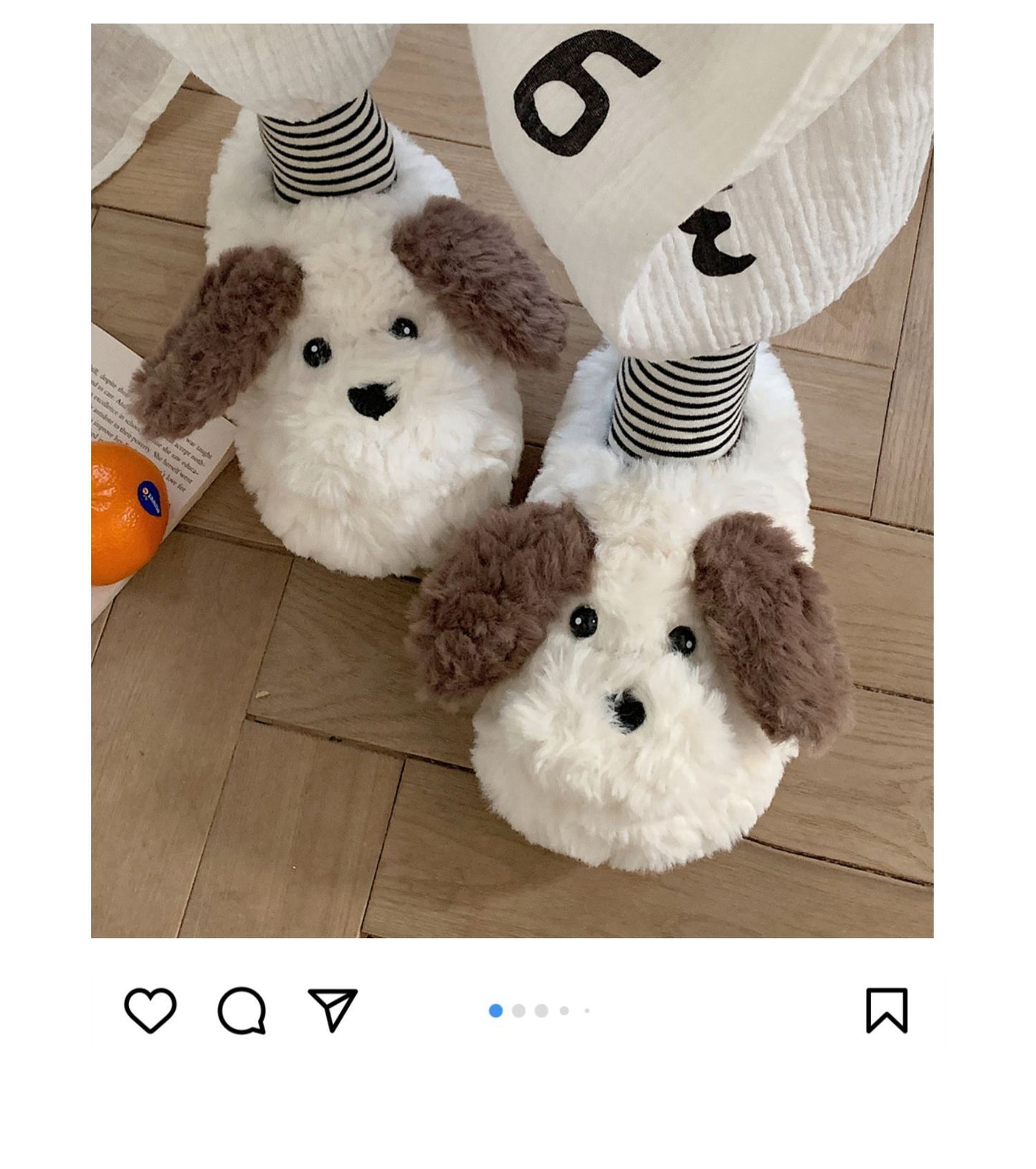 Women's Winter Girly Heart Indoor Home Thermal Cotton Slippers Cartoon