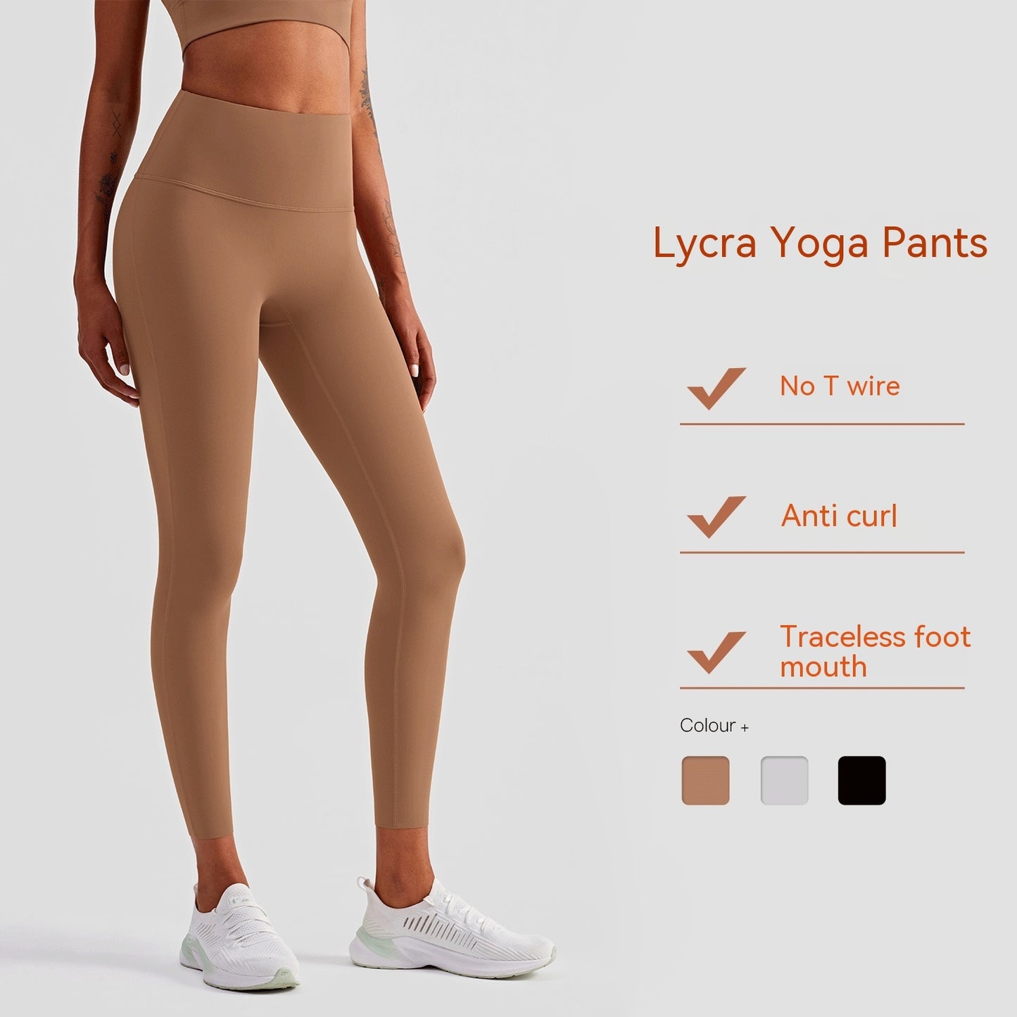 Women's Fashion Casual Solid Color High Waist Hip Lift Yoga Pants