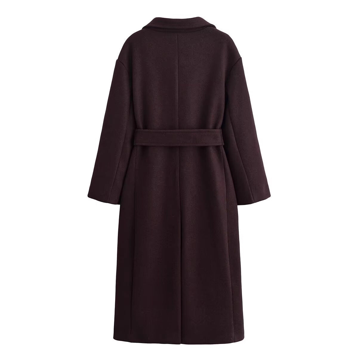 Women's Retro Wool Belt Coat