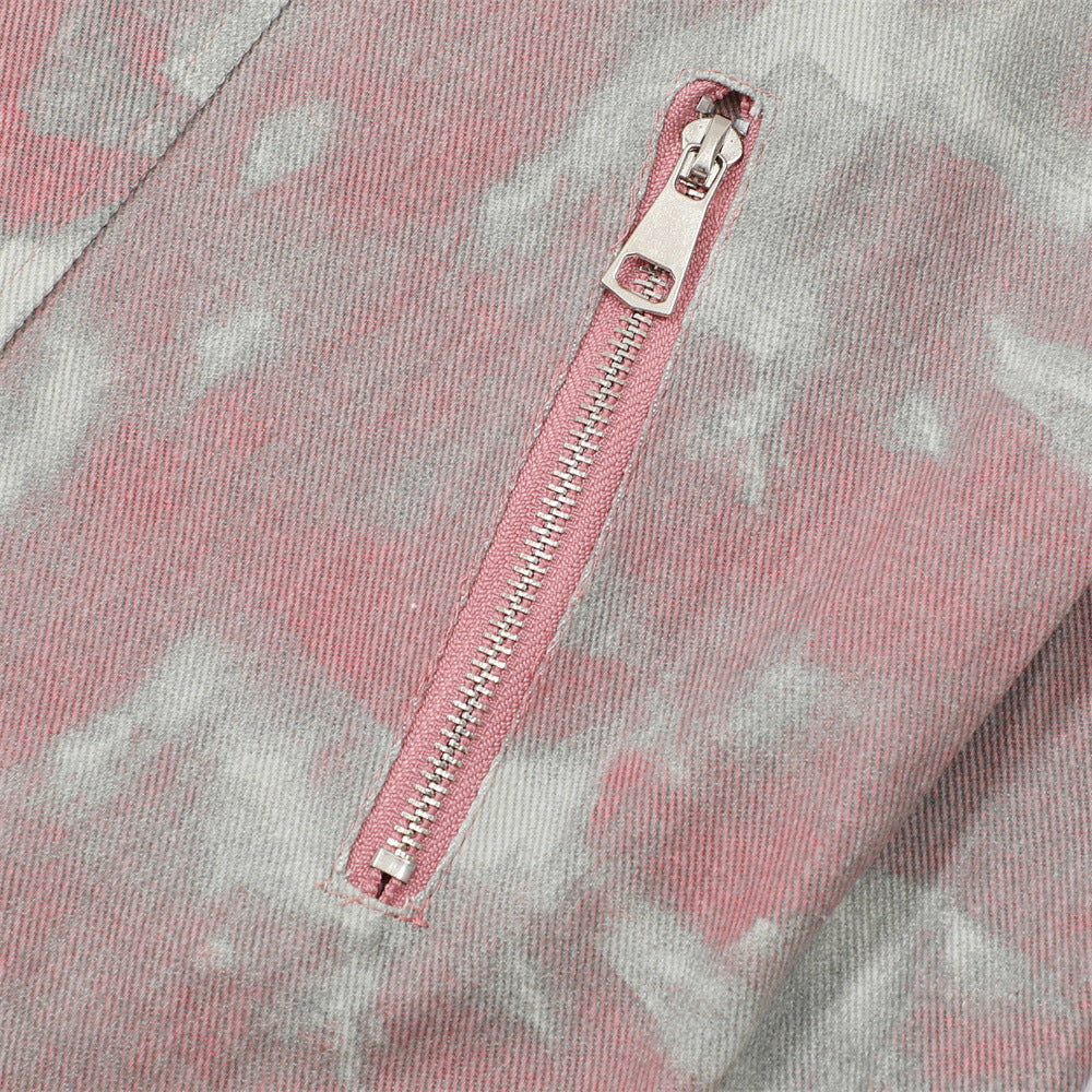 Tie-dye Camouflage Stand Collar Jacket Male And Female Couples Wear High Street