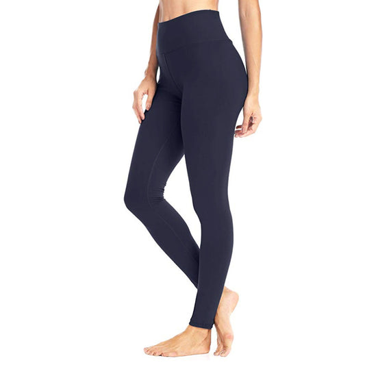 Solid Color High Waist Cropped Leggings