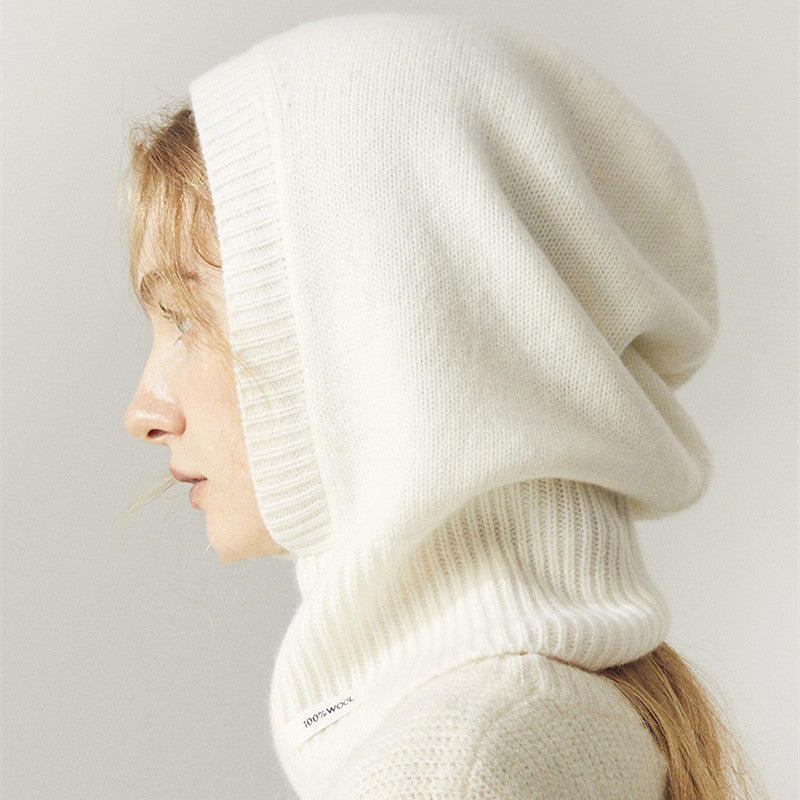 Wool Vintage Knitted Pullover Earmuffs Hat