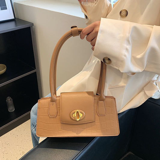 Ny Trendy Mode Efterårs- og Vintertekstur Enkel Skuldertaske til Kvinder