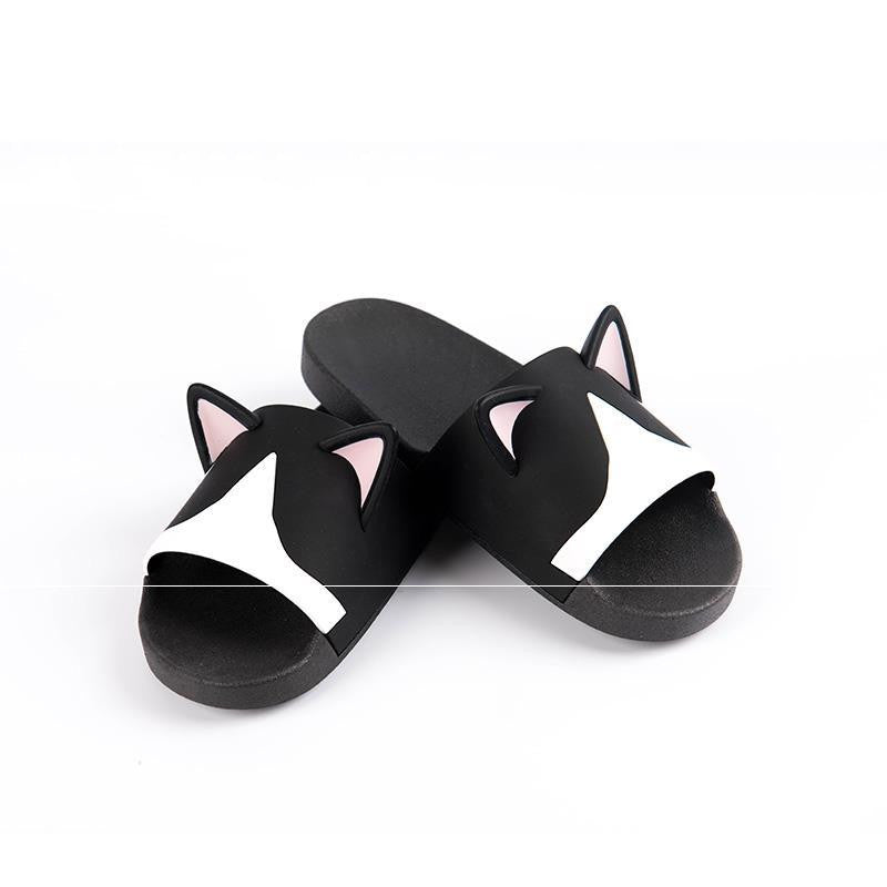 Cat Ear Slippers Non-slip Indoor Ins Household Sandals Cat Cute Shower Slippers