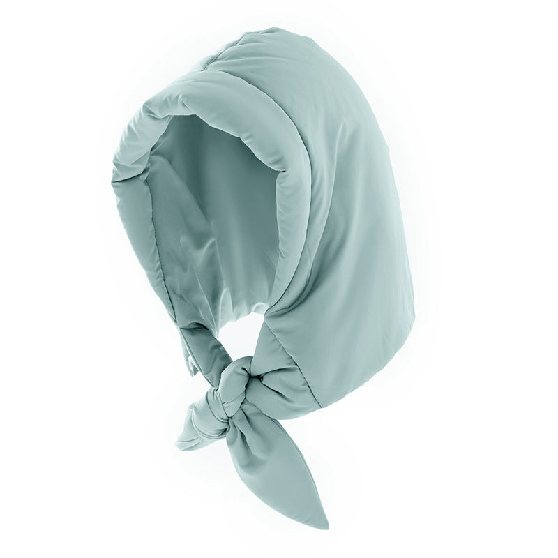 Personality Women's Literary Down Cotton Hat Windproof Ear Protection