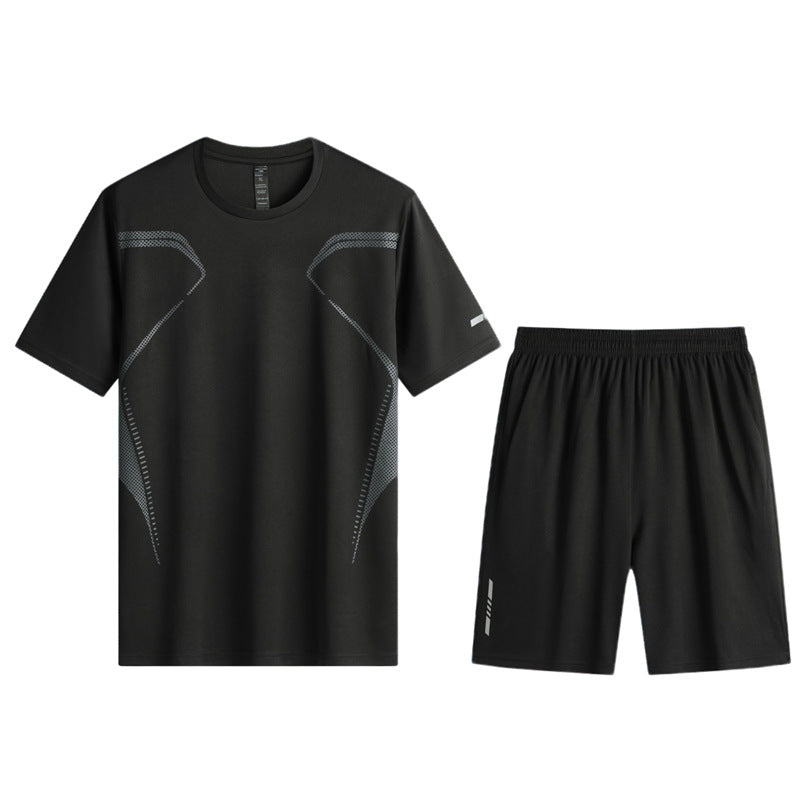 Fitness Training Apparel Ice Silk Summer Casual Set