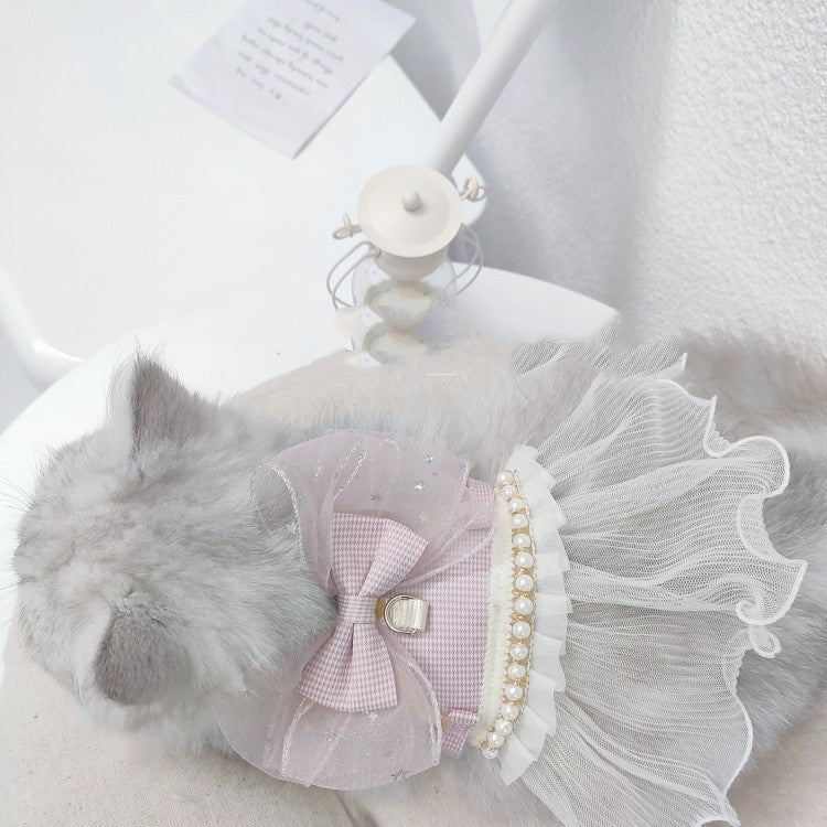 Handmade Pet Cat Dog Go Out Vest Type Traction Suit