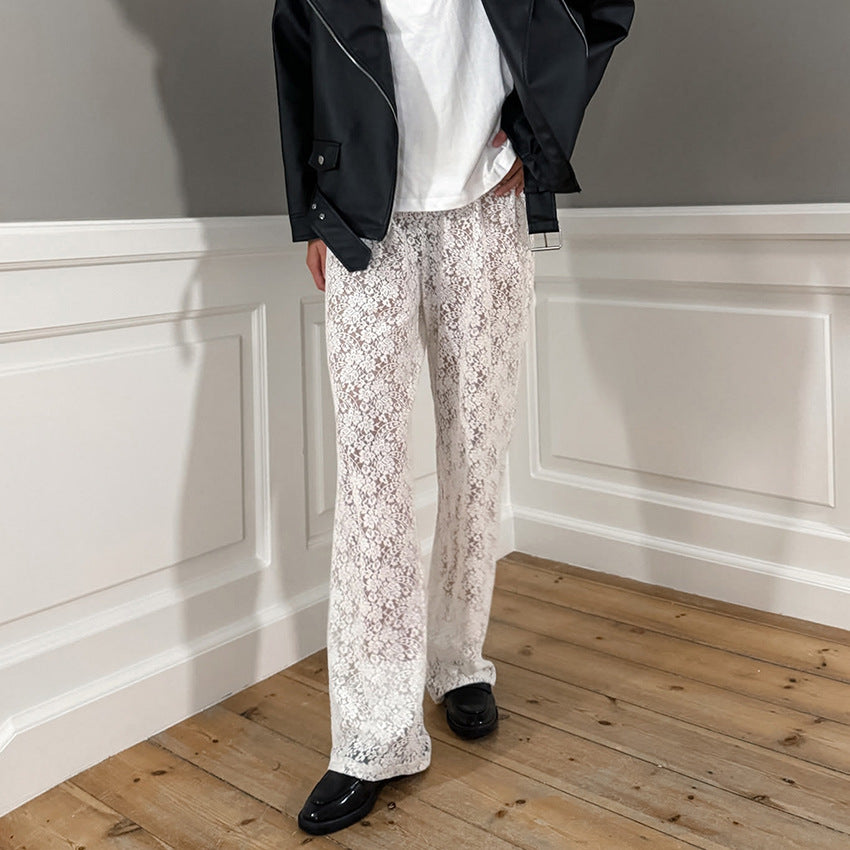 Women's Hollow Lace Trousers