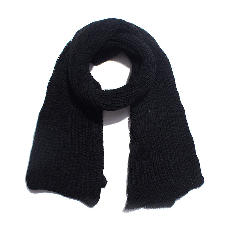 Korean Autumn And Winter Acrylic Solid Color Woolen Scarf